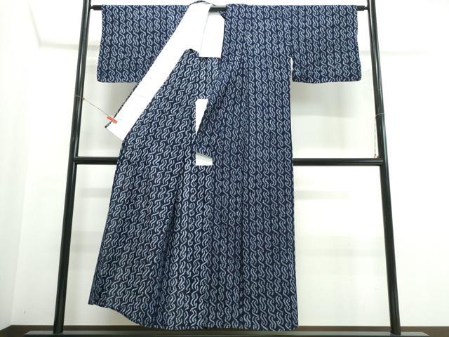 平和屋着物∴夏物 浴衣 有松鳴海絞り 幾何学文様 綿 逸品 CABK5352ng