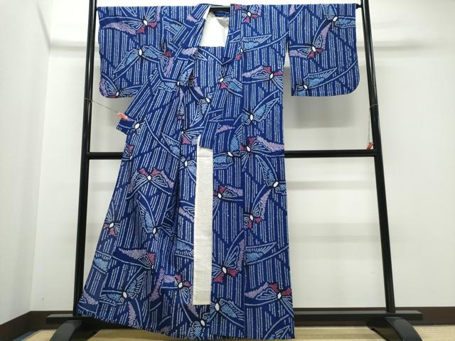 平和屋着物∴夏物 浴衣 有松鳴海絞り 舞蝶文 綿 逸品 CABK5358ng
