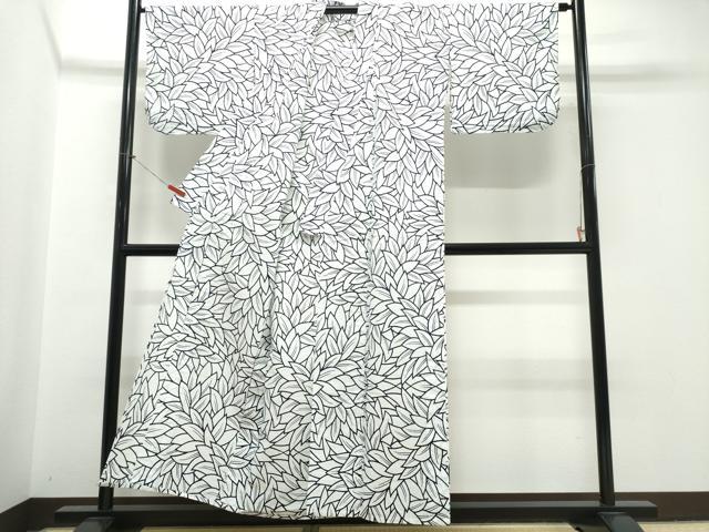 平和屋着物∴夏物 浴衣 綿絽 草木文 綿 逸品 CABK5376ng