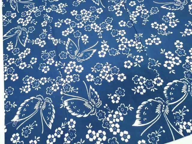 平和屋着物∴夏物 浴衣 注染 手縫い 舞蝶桜 綿 逸品 CABK5389ng