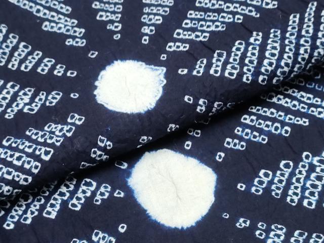 平和屋着物∴夏物 浴衣 有松鳴海絞り 麻の葉文様 綿 逸品 CABK5398ng