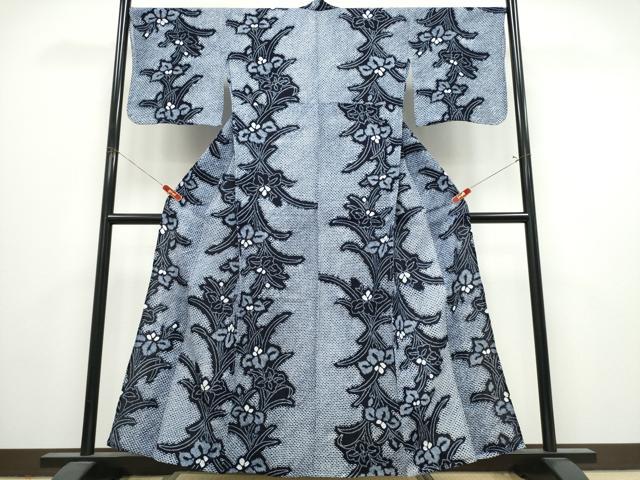 平和屋着物∴夏物 浴衣 有松鳴海絞り 杜若 綿 逸品 CABK5405ng