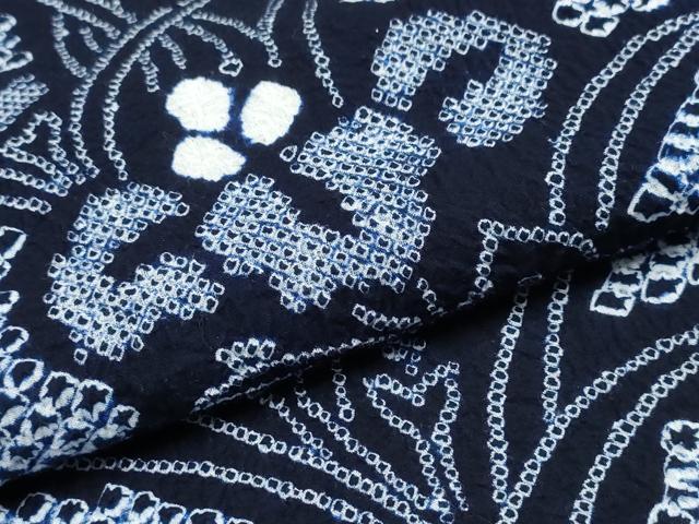 平和屋着物∴夏物 浴衣 有松鳴海絞り 杜若 綿 逸品 CABK5405ng