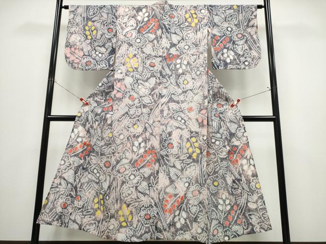 平和屋着物∴夏物 浴衣 有松鳴海絞り 草花尽くし 綿 逸品 CABK5420ng