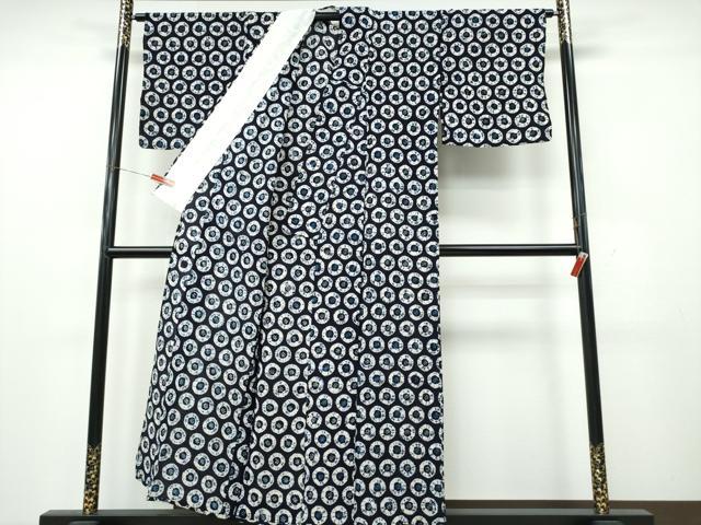 平和屋着物∴夏物 浴衣 有松鳴海絞り 丸文 綿 逸品 CABK5435ng