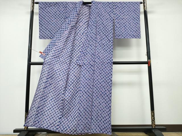 平和屋着物∴夏物 浴衣 有松鳴海絞り 蜘蛛絞り 綿 逸品 CABK5437ng