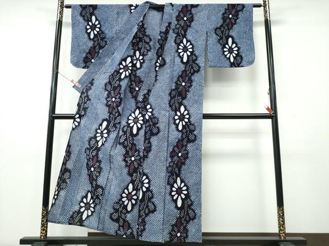 平和屋着物∴夏物 浴衣 有松鳴海絞り 枝菊文 綿 逸品 CABK5476ng