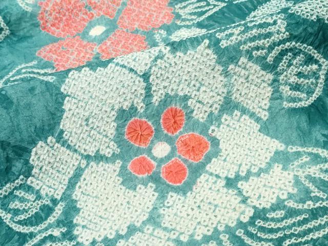 平和屋着物∴夏物 浴衣 有松鳴海絞り 舞牡丹 綿 逸品 CABK5490ng