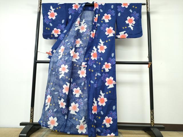 平和屋着物∴夏物 浴衣 桜兎 綿 逸品 CABK5494ng