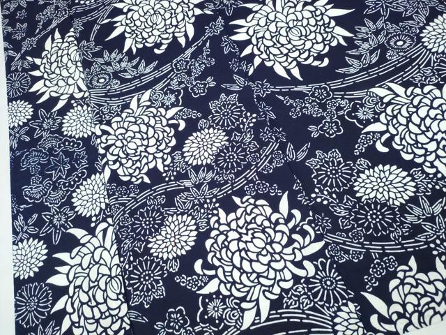 平和屋着物∴夏物 浴衣 注染 手縫い 松竹梅菊文 綿 逸品 CABK5503ng