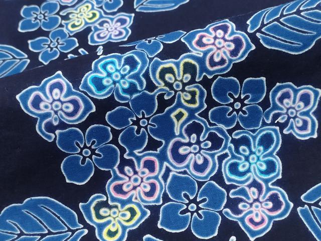 平和屋着物∴夏物 浴衣 注染 手縫い 紫陽花 アジサイ 綿 逸品 CABK5506ng