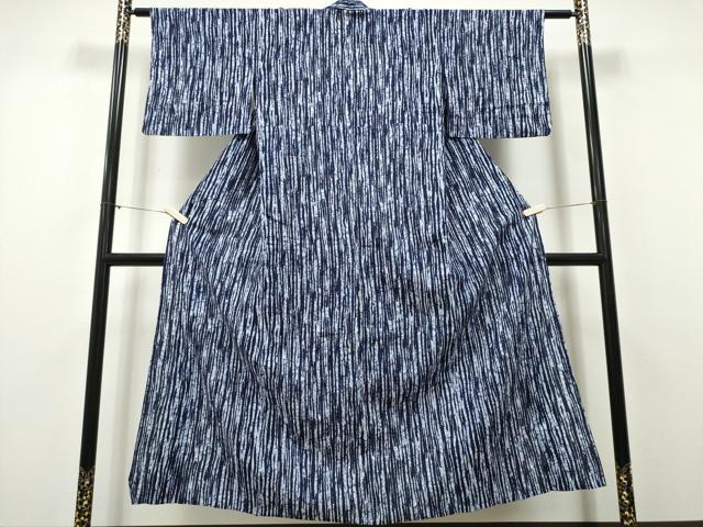 平和屋着物∴夏物 浴衣 注染 手縫い よろけ縞 綿 逸品 CABK5511ng