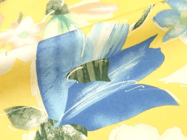 平和屋着物∴夏物 浴衣 洋花文 日本製 綿 逸品 未使用 CABK5524ng