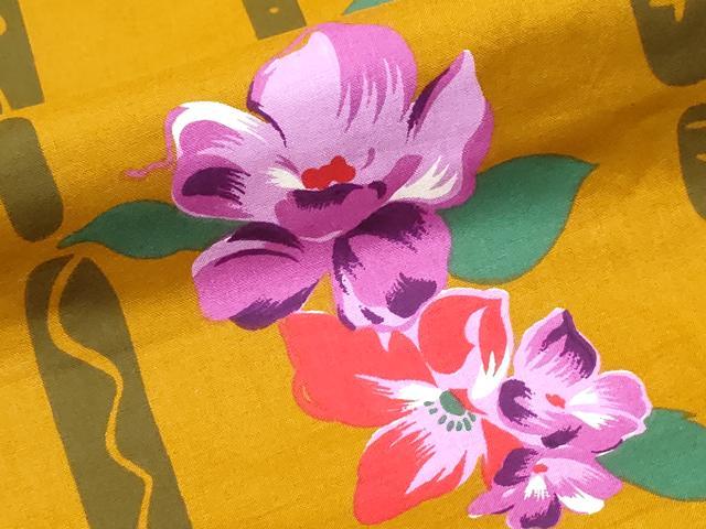 平和屋着物∴夏物 浴衣 舞花文 金彩 綿 逸品 未使用 CABK5526ng
