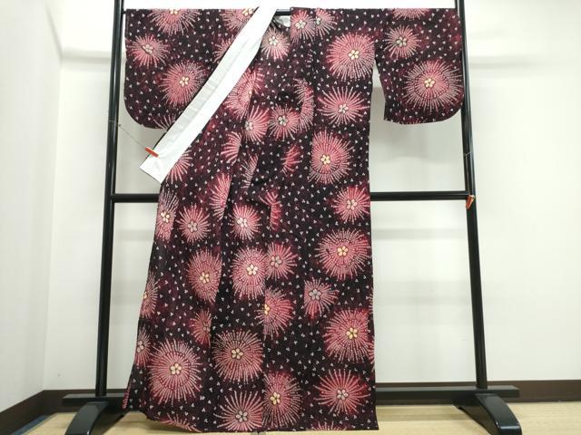 平和屋着物∴夏物 浴衣 有松鳴海絞り 花火 綿 逸品 CABK5538ng