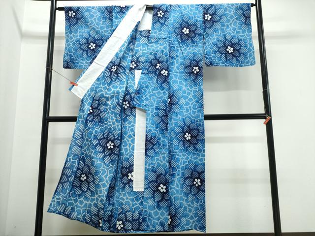 平和屋着物∴夏物 浴衣 有松鳴海絞り 舞花尽くし 綿 逸品 CABK5559ng