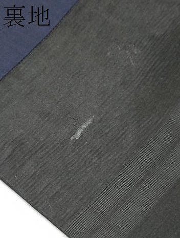 平和屋着物●アンティーク 大正ロマン 九寸名古屋帯 総手刺繍 駒刺繍 檜扇花鳥文 黒地 金銀糸 正絹 逸品 CABK5612hy