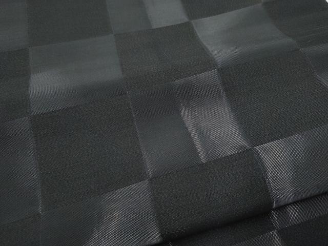 平和屋着物●染色作家 斉藤三才 六通柄袋帯 市松文様 三才鳥 さが美扱い 正絹 逸品 CABK5627hy