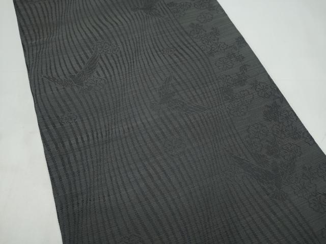 平和屋着物●染色作家 斉藤三才 六通柄袋帯 市松文様 三才鳥 さが美扱い 正絹 逸品 CABK5627hy