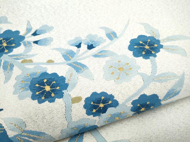 平和屋着物●京友禅作家 山科春宣 爪搔き本綴れ 六通柄袋帯 枝花文 金糸 正絹 逸品 CABK5636hy
