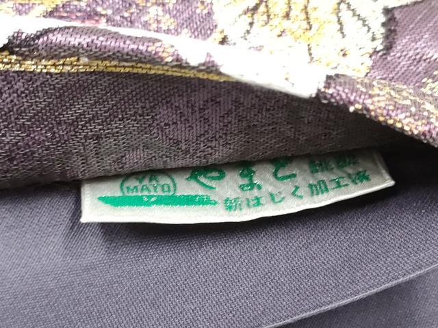 平和屋着物●六通柄袋帯 葡萄蔦の葉文 金銀糸 やまと誂製 正絹 逸品 CABK5641hy
