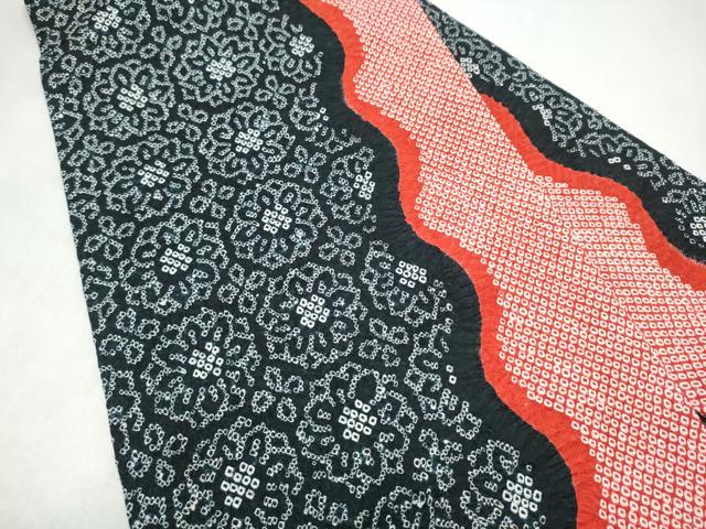 平和屋着物●名門 藤娘きぬたや・総絞り 九寸名古屋帯 舞花文 正絹 逸品 CABK5665hy