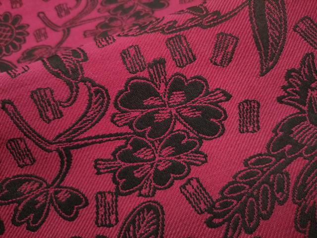 平和屋着物●両面 六通柄 本袋帯 枝花文 正絹 逸品 CABK5684hy