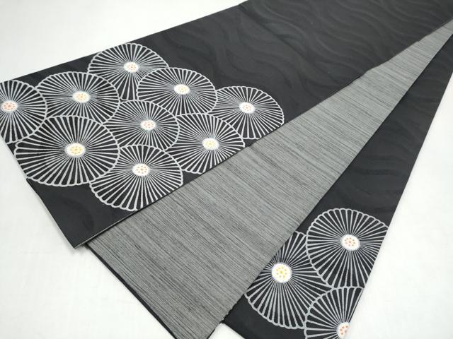 平和屋着物●六通柄袋帯 菊 正絹 逸品 CABK5722hy
