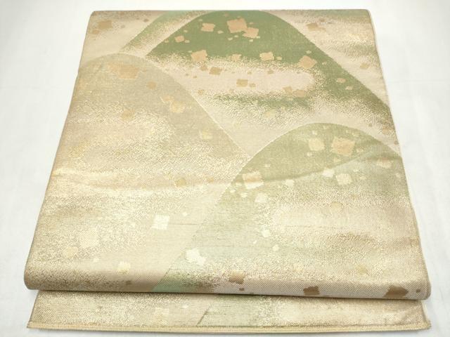 平和屋着物●西陣 川島織物 太鼓柄 本袋帯 遠山箔散らし 金糸 正絹 逸品 CABK5731hy