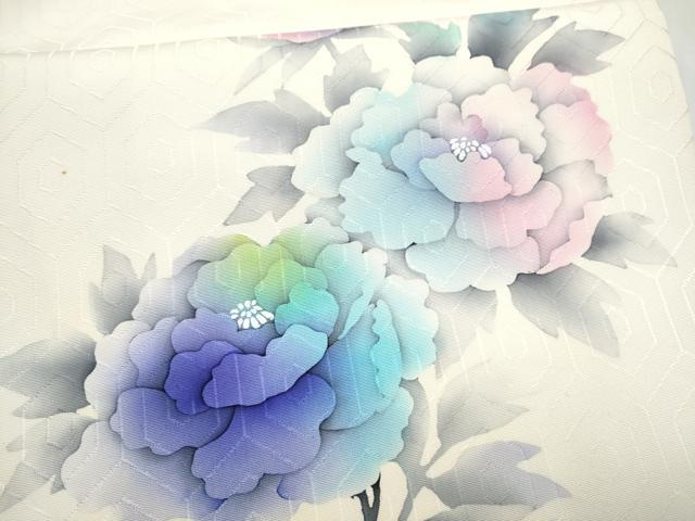 平和屋着物●写真家・秋山庄太郎 太鼓柄袋帯 牡丹 正絹 逸品 CABK5762hy