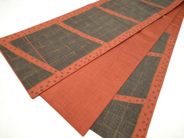 平和屋着物●名門木屋太 今河織物 六通柄袋帯 幾何学文様 正絹 逸品 CABK5769hy