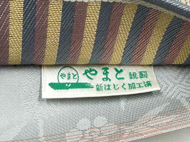 平和屋着物●六通柄袋帯 モール織 短冊舞桜文 金糸 やまと誂製 正絹 逸品 CABK5770hy