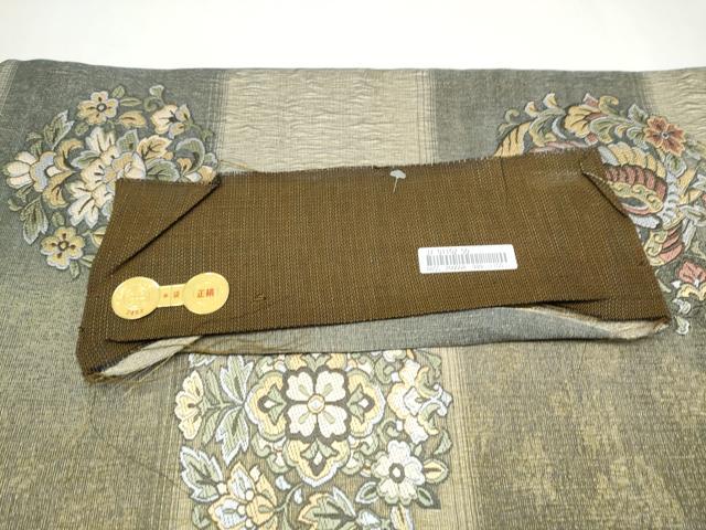 平和屋着物▽西陣 創喜庵謹製 六通柄袋帯 スリーシーズン 春夏秋 櫛織 鳳凰花文 金糸 証紙付き 正絹 逸品 CABK5826hy