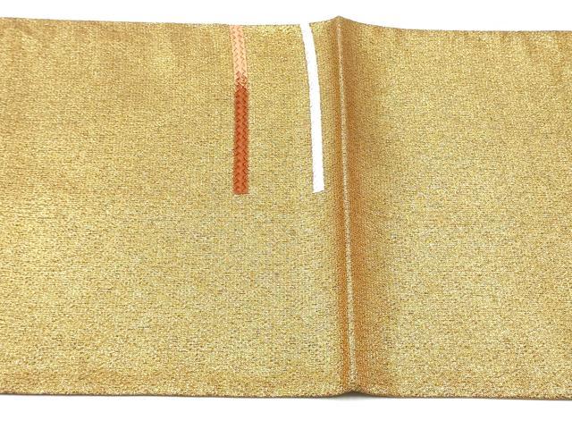 平和屋着物●太鼓柄袋帯 総刺繍 斜線文 金糸 正絹 逸品 CABK5839hy