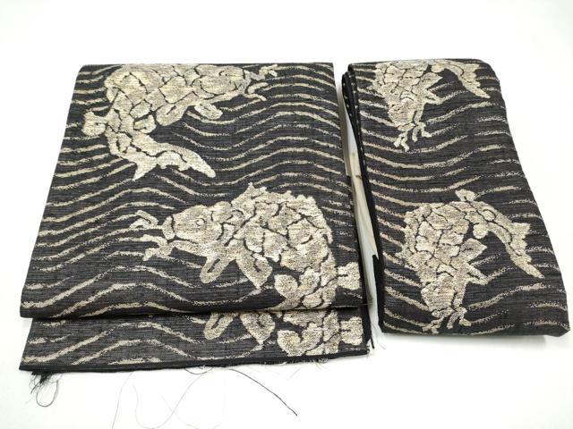平和屋着物▽つけ帯 スリーシーズン 春夏秋 荒磯 金糸 正絹 逸品 CABK5864hy