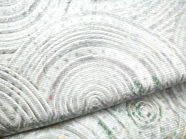 平和屋着物●つけ帯 紙布 丸文 金銀彩 正絹 逸品 CABK5870hy
