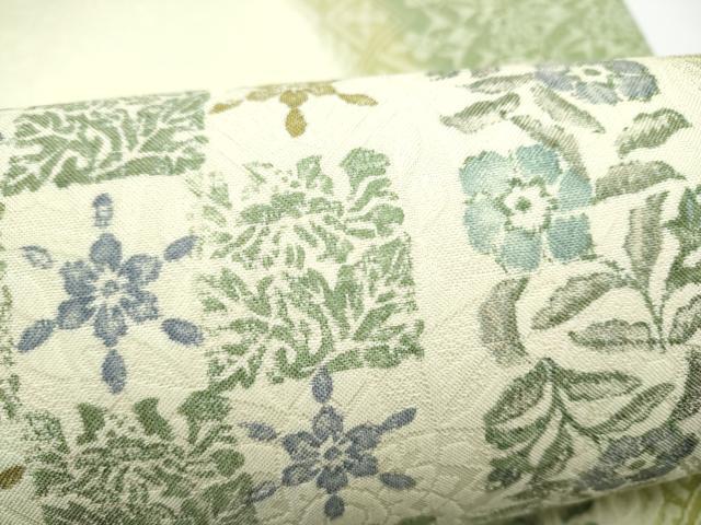 平和屋着物●太鼓柄袋帯 木版 正絹 逸品 CABK5886hy