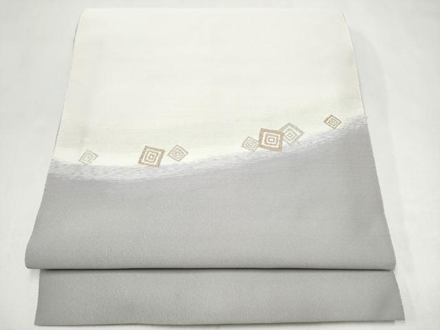 平和屋着物●西陣 爪搔き本綴れ 八寸名古屋帯 織昌みやび 清香 淡藤色 金糸 保証書付き 正絹 逸品 CABK5891hy