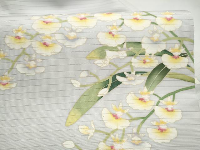 平和屋着物*夏物 九寸名古屋帯 絽塩瀬 友禅 枝花文 正絹 逸品 CABK5907hy