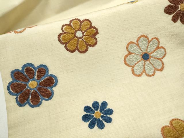 平和屋着物●西陣 川島織物 九寸名古屋帯 モール織 舞花文 正絹 逸品 CABK5911hy