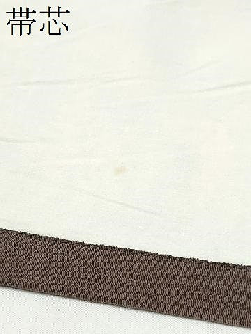 平和屋着物●全通柄 九寸開き名古屋帯 型染め 孔雀文 鬼しぼ縮緬 正絹 逸品 CABK5936hy