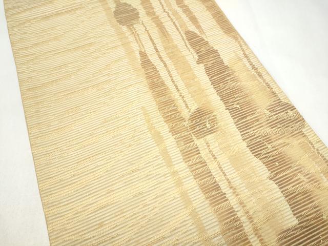 平和屋着物●六通柄袋帯 紙布 霞文 金彩 正絹 逸品 CABK5942hy