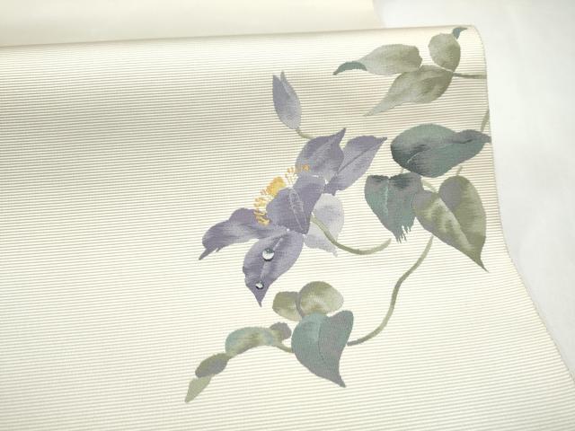 平和屋着物●太鼓柄袋帯 蔦の葉花文 正絹 逸品 CABK5967hy