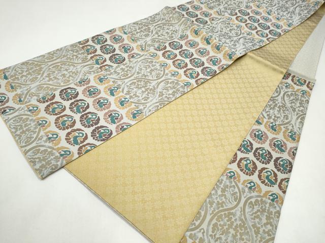 平和屋着物●六通柄袋帯 紹巴 立涌鳳凰文 正絹 逸品 CABK5975hy