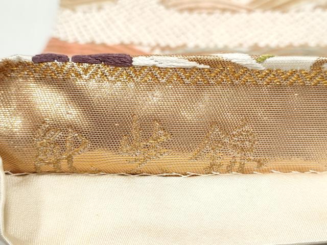 平和屋着物●六通柄袋帯 唐織 能装錦 金糸 正絹 逸品 CABK5977hy