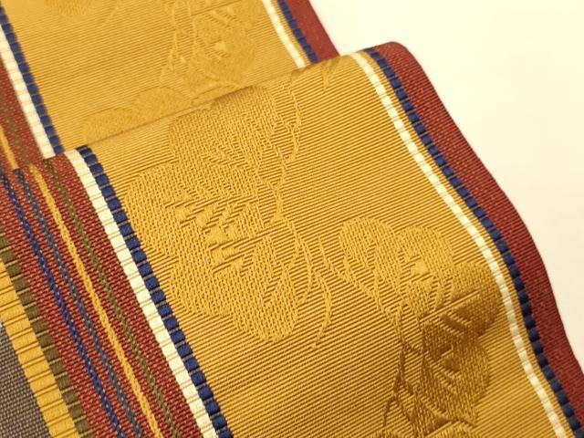 平和屋着物●本場筑前博多織 半幅帯 松竹梅間道 正絹 逸品 CABK6070ak