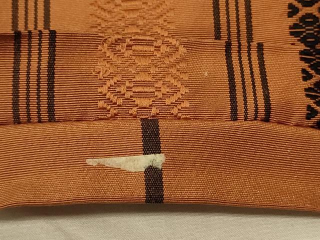 平和屋着物●本場筑前博多織 半幅帯 献上柄 正絹 逸品 CABK6081ak