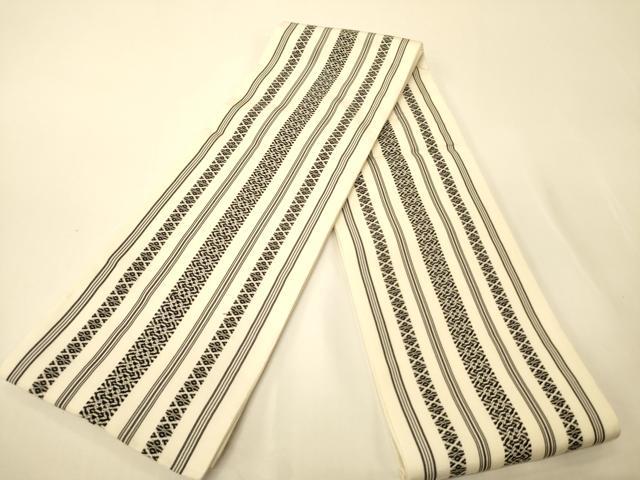 平和屋着物●本場筑前博多織 半幅帯 献上柄 証紙付き 正絹 逸品 CABK6087ak