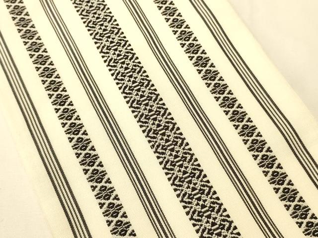 平和屋着物●本場筑前博多織 半幅帯 献上柄 証紙付き 正絹 逸品 CABK6087ak