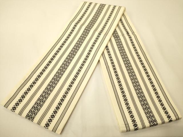 平和屋着物●本場筑前博多織 半幅帯 献上柄 正絹 逸品 CABK6089ak